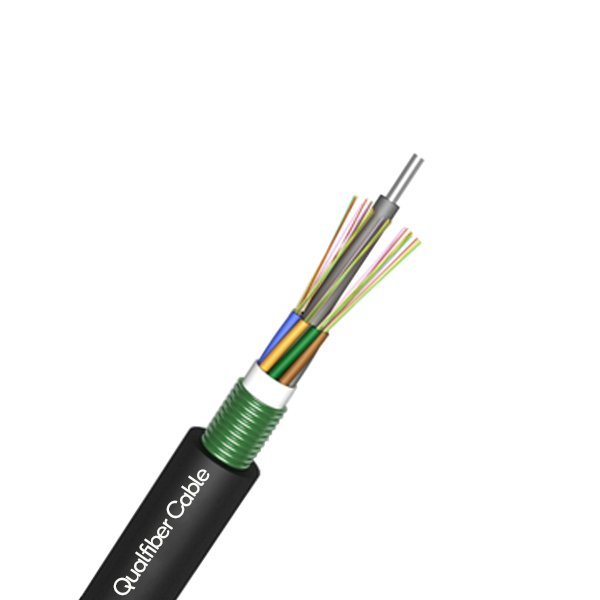 Ŝtala Bendo-Tavolo Streĉa bufro Subĉiela fibra optika Kablo