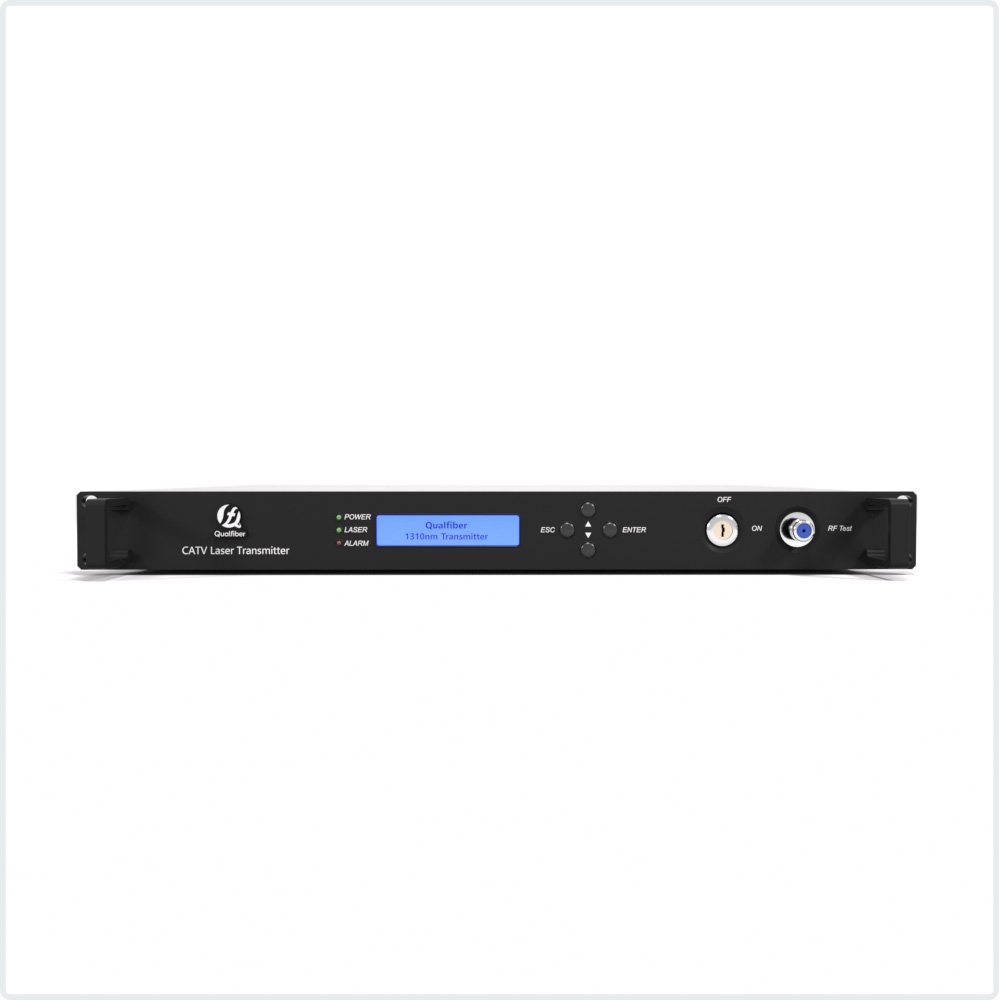 1310nm Analog QAM Transmitter for CATV with AGC 1 white background gray frame