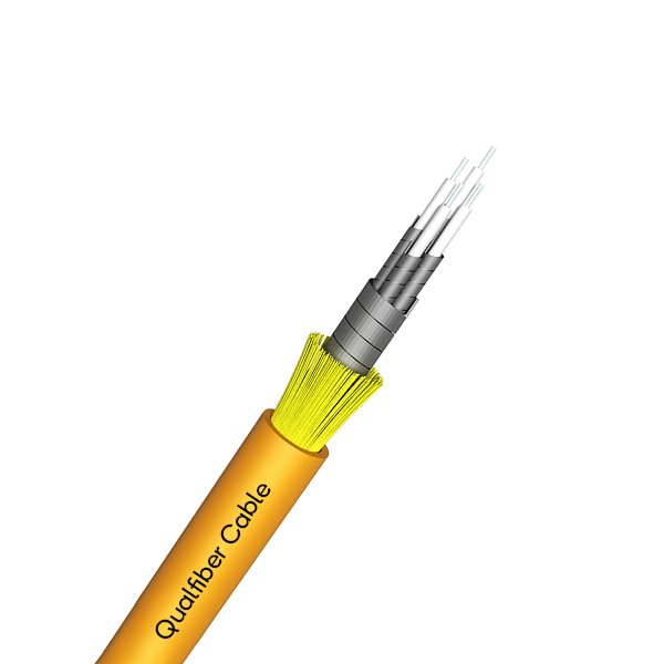 Double spiral armor 4 core Distribution fiber optic cable