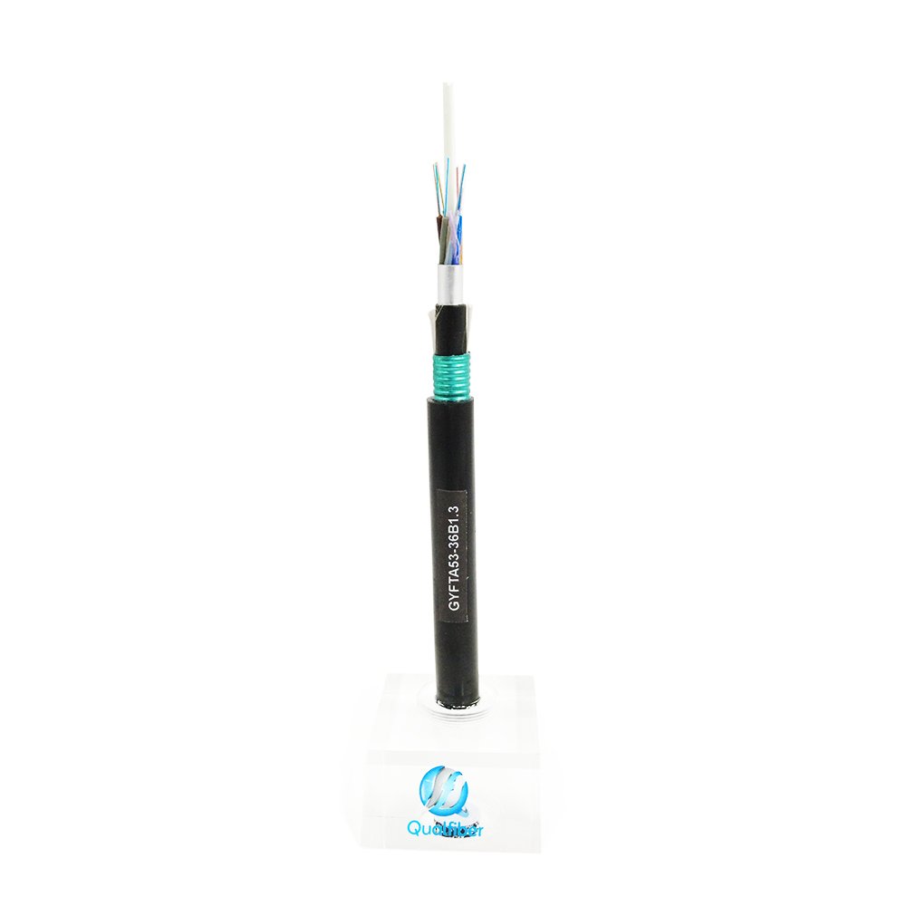 Cable óptico exterior doble blindado y doble trenzado exterior GYTA53