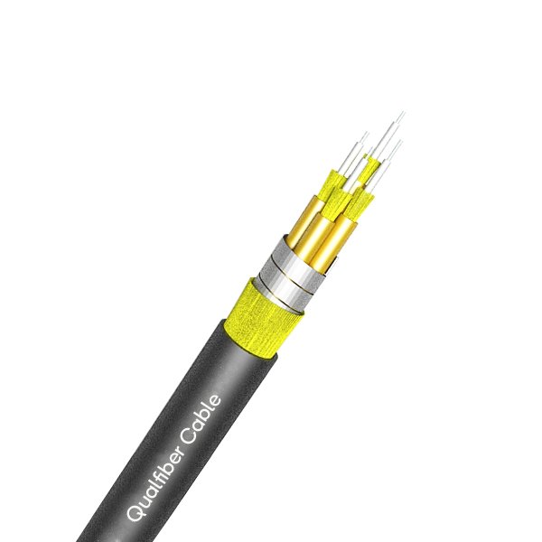 Subunidad de 4 núcleos Tubo de acero en espiral Cable de fibra óptica