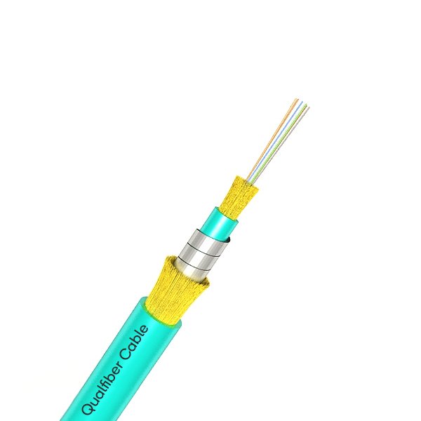 Cable de fibra óptica de acero en espiral de doble envoltura de múltiples núcleos